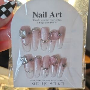 Pink and Silver Nail Art Set